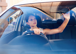 looking-in-car-mirror