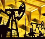 Análise de ouro e petróleo bruto