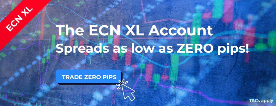Account opening banner for the FXCC ECN XL Trading Account